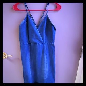Spagetti strap- Denim dress-M